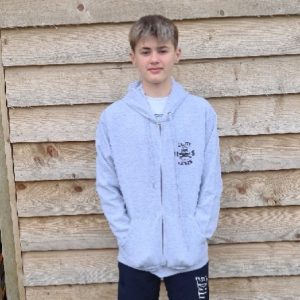 Grey Zipped Hoodie
